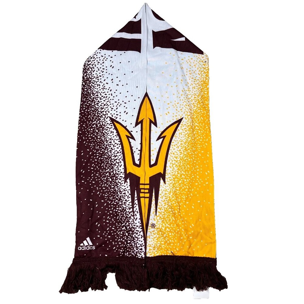 Adidas Unisex OSFA Multicolor NCAA Arizona State Sun Devils Fringe Scarf NWT